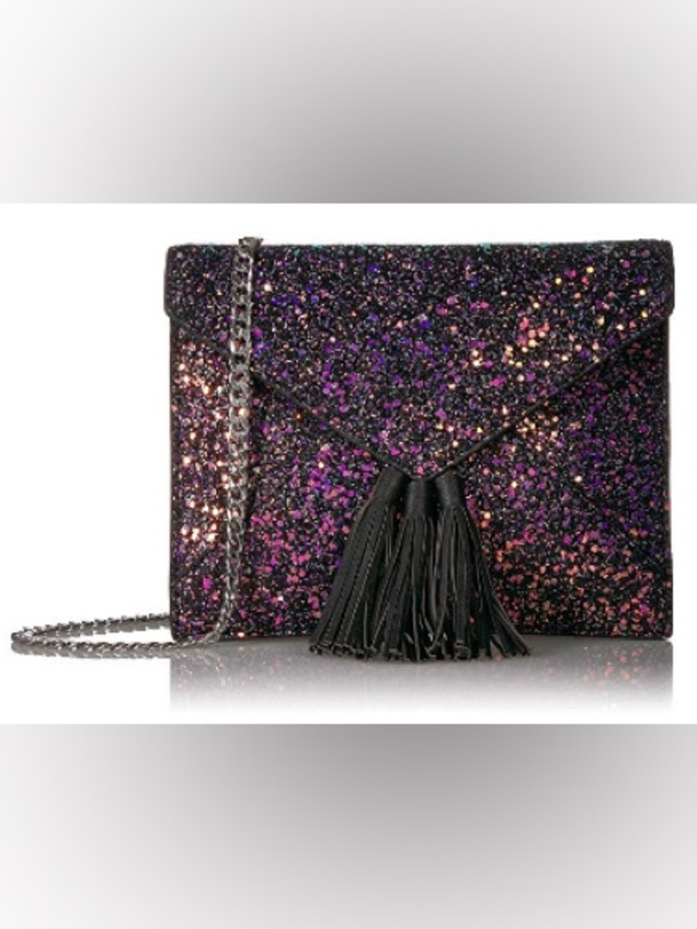 Multi glitter crossbody envelope purse